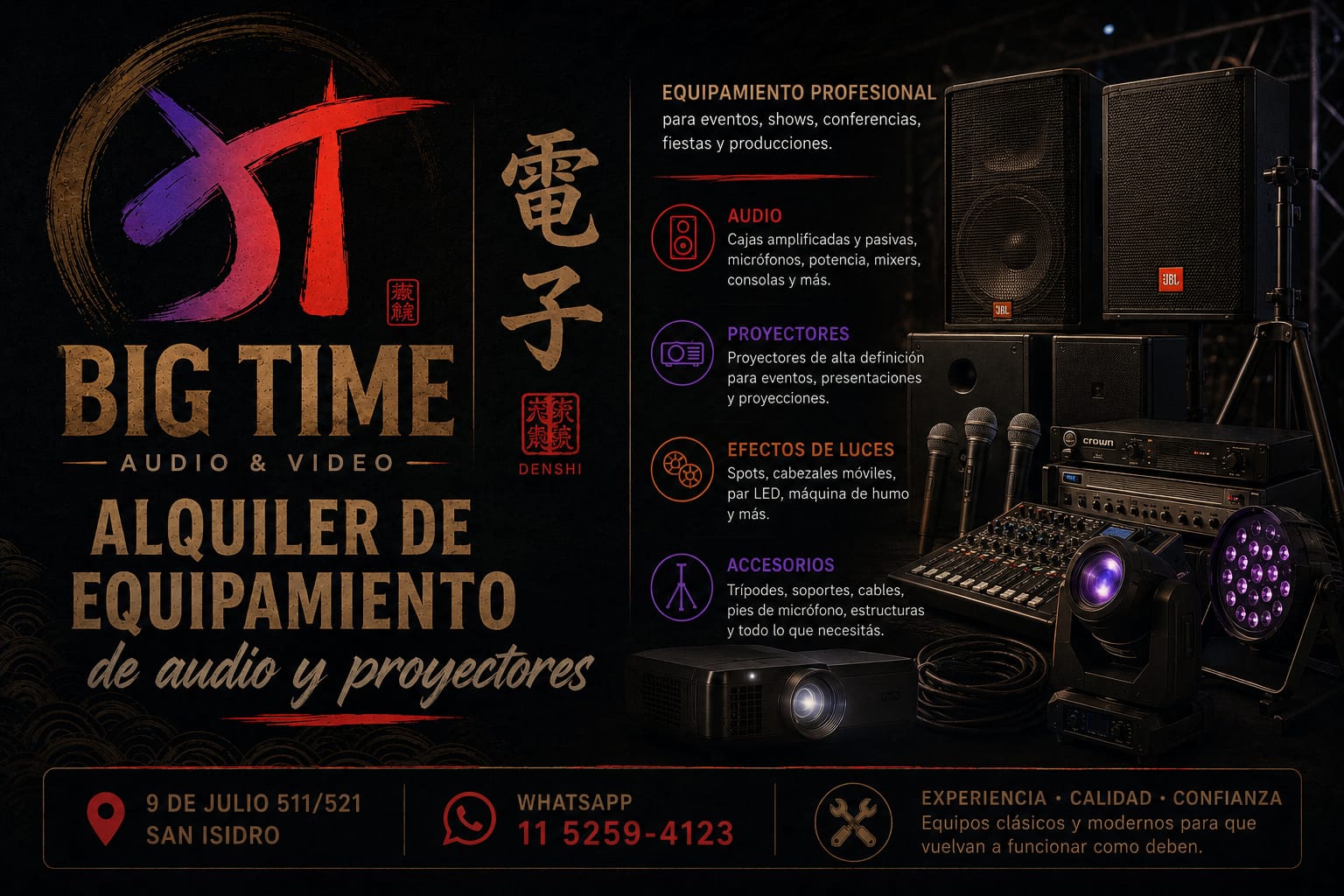 bigtime av alquiler de audio y video